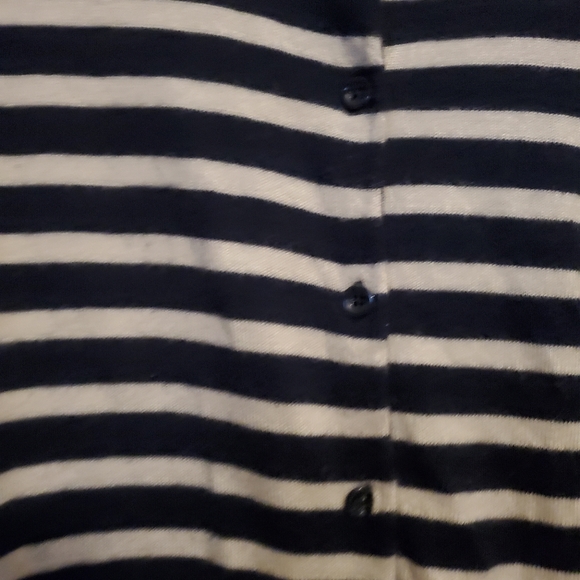 Navy/White Sequin Striped GAP Cardigan - Size S - Picture 5 of 11